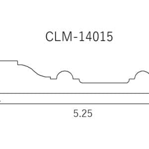 CLM-14015 molding, 5.25" long, 1" high.