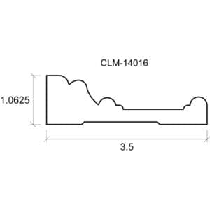A drawing of the length of a wall.