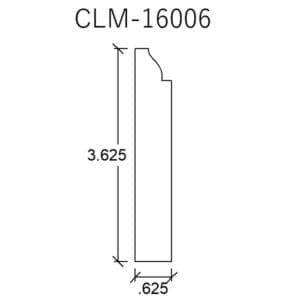 CLM-16006 molding profile diagram.