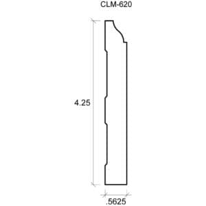 A drawing of the length and width of a piece of wood.