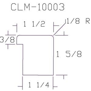 CLM-10003 molding dimensions diagram