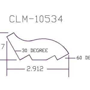 CLM-10534 molding diagram, 30/60 degree angles.