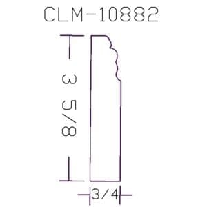 CLM-10882 molding diagram: 8 5/8" x 3/4"