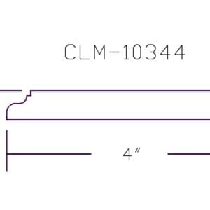 CLM-10344 molding, 4" x 1/2" profile.