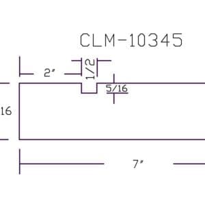 CLM-10345 product diagram with dimensions.