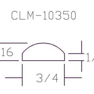 CLM-10350 half-round molding diagram.