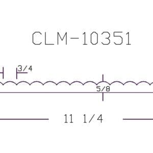CLM-10351 scalloped trim dimensions.