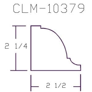 CLM-10379 molding profile diagram.