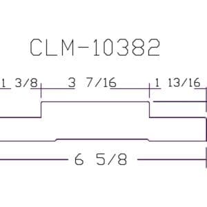 CLM-10382 molding dimensions diagram.