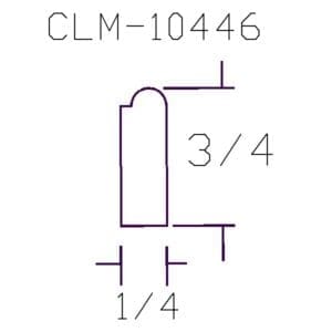 CLM-10446 profile drawing: 3/4 x 1/4"