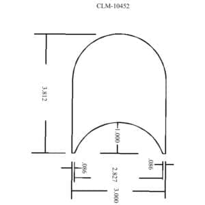 CLM-10452, drawing of an arched shape.