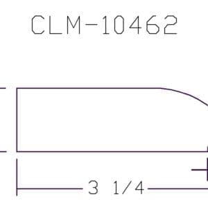 CLM-10462: 1" x 3 1/4" rounded edge molding.