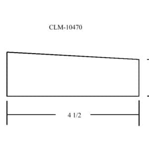 Diagram of CLM-10470 dimensions.
