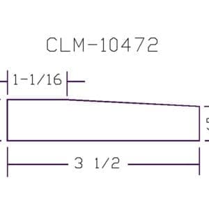 CLM-10472 trapezoidal part diagram.