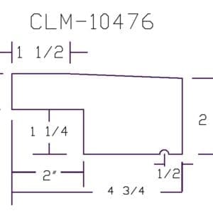 CLM-10476 part dimensions diagram.