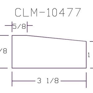 CLM-10477 trapezoid dimensions drawing