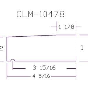 CLM-10478 part diagram with dimensions