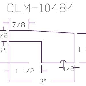 CLM-10484 part dimensions diagram.