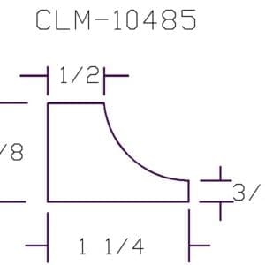 CLM-10485 molding diagram with dimensions.