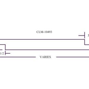 CLM-10493 moldings diagram with dimensions.