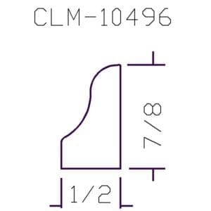 CLM-10496 molding profile diagram.