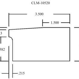 Diagram of CLM-10520 with dimensions.