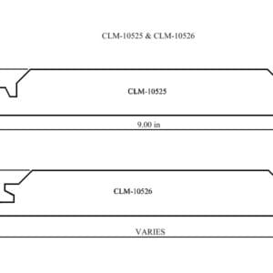 CLM-10525 and CLM-10526 steel shapes.