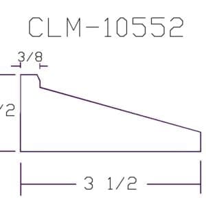 CLM-10552: 1 1/2" x 3 1/2" angled piece