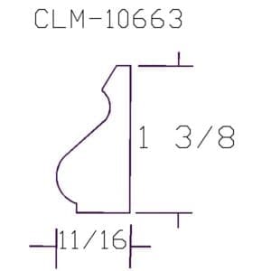 CLM-10663 baseboard profile drawing