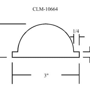 Diagram of CLM-10664 with dimensions.