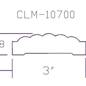 CLM-10700 crown molding diagram.