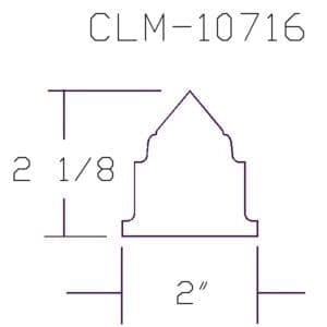 CLM-10716 crown molding diagram.