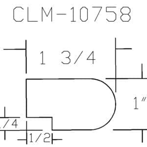 CLM-10758: 1 3/4" x 1" part diagram