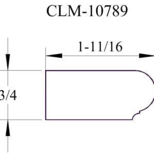 Diagram of CLM-10789 with dimensions.