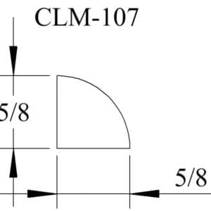 CLM-107, 5/8 inch quarter-round trim