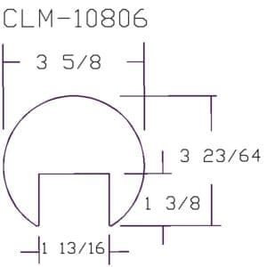 Technical drawing with various measurements annotated.