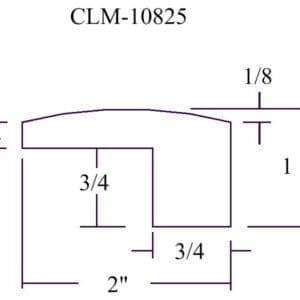 Line drawing of a T-shaped profile.