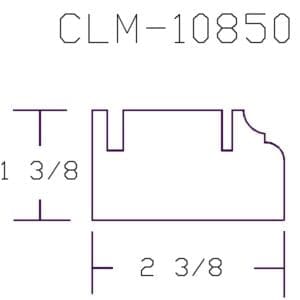 Technical drawing with measurements and code.