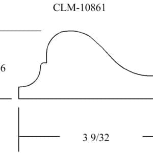 Line drawing of molding profile CLM-10861.