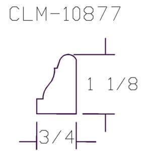 CLM-10877 crown molding diagram.