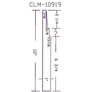 CLM-10919 part diagram with measurements.