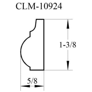 Line drawing of CLM-10924 molding.