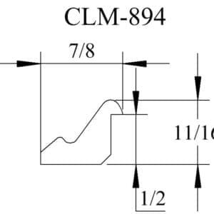 CLM-894 diagram with dimensions.