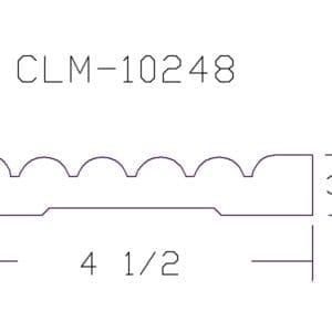 Technical drawing with measurements and code.