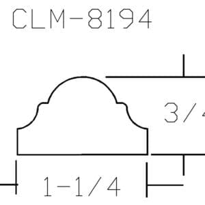 CLM-8194 crown molding diagram.