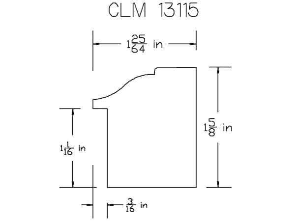 CLM 13115 - Classic Mouldings Inc