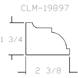 CLM-19897 crown molding diagram.