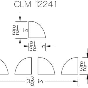 CLM 12241 quarter-round molding diagram.