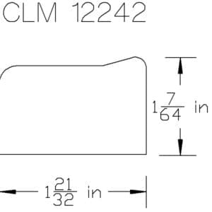 CLM 12242: Dimensioned part drawing