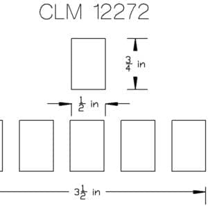 CLM 12272: Dimensional drawing of parts.
